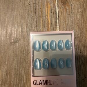 Glamnetic Blue Snowflake Press-On Nails